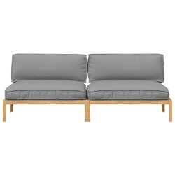 Ensemble de Canapés Uni 2 pcs Gris Bois d'Acacia Massif 546102546102