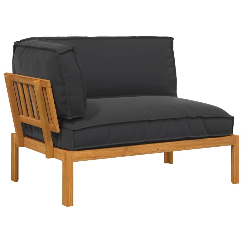 Ensemble de Canapés Noir 133 x 92 x 69 cm Bois d'Acacia Massif 546113546113