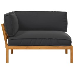 Ensemble de Canapés Noir 133 x 92 x 69 cm Bois d'Acacia Massif 546113546113