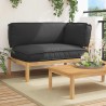 Ensemble de Canapés Noir 133 x 92 x 69 cm Bois d'Acacia Massif 546119546119