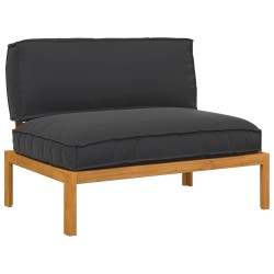 Ensemble de Canapés Noir 120 x 92 x 69 cm Bois d'Acacia Massif 546127546127