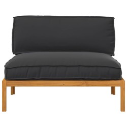 Ensemble de Canapés Noir 120 x 92 x 69 cm Bois d'Acacia Massif 546127546127