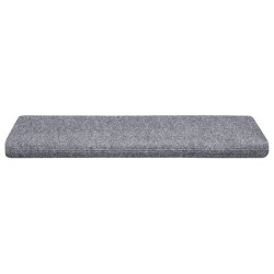 Tapis d'escalier autocollants vidaXL, 20 pièces, 65 x 21 x 4 cm, gris clair, bord rectangulaire 546135546135