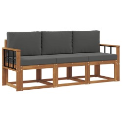 Ensemble de canapés d'extérieur 3 pcs Naturel et Anthracite 546140546140