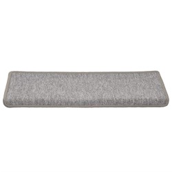 Tapis d'escalier 30 pièces 65 x 21 x 4 cm Gris clair Bord rectangulaire 546143546143