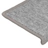 Tapis d'escalier 30 pièces 65 x 21 x 4 cm Gris clair Bord rectangulaire 546143546143