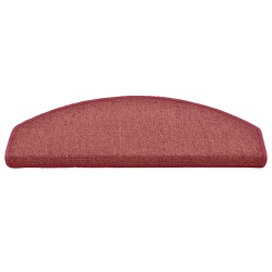 Tapis d'escalier 30 pièces 65 x 24 x 4 cm Bordeaux Demi-rond Grand 546144546144