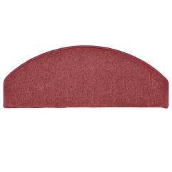 Tapis d'escalier 30 pièces 65 x 24 x 4 cm Bordeaux Demi-rond Grand 546144546144