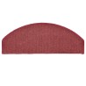 Tapis d'escalier 30 pièces 65 x 24 x 4 cm Bordeaux Demi-rond Grand 546144546144