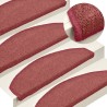 Tapis d'escalier 30 pièces 65 x 24 x 4 cm Bordeaux Demi-rond Grand 546144546144