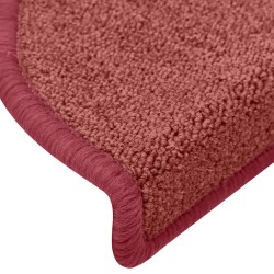 Tapis d'escalier 30 pièces 65 x 24 x 4 cm Bordeaux Demi-rond Grand 546144546144