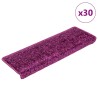 Tapis d'escalier 30 pièces 65 x 21 x 4 cm Violet Bord rectangulaire 546149546149