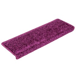 Tapis d'escalier 30 pièces 65 x 21 x 4 cm Violet Bord rectangulaire 546149546149