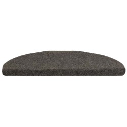 Tapis d'escalier autocollants 30 pièces 65 x 21 x 4 cm Anthracite Demi-rond Grand 546150546150