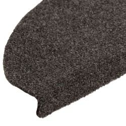 Tapis d'escalier autocollants 30 pièces 65 x 21 x 4 cm Anthracite Demi-rond Grand 546150546150