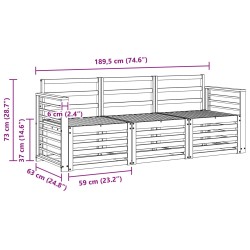 Ensembles de canapés 3 pcs Bois d'Acacia Massif 546151546151