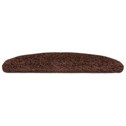 Tapis d'escalier 30 pièces 65 x 21 x 4 cm Marron Demi-rond Grand 546152546152