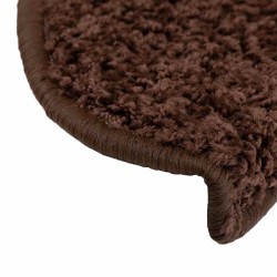 Tapis d'escalier 30 pièces 65 x 21 x 4 cm Marron Demi-rond Grand 546152546152