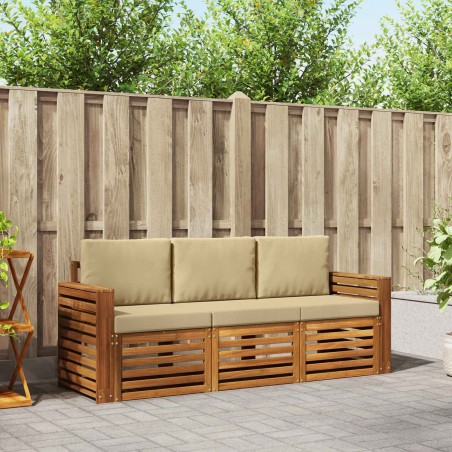 Ensembles de canapés avec coussin 3 pcs Naturel et Beige 546155546155