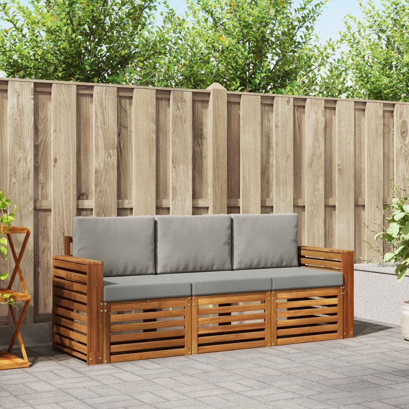 Ensembles de canapés avec coussin 3 pcs Gris Naturel et Clair 546156546156