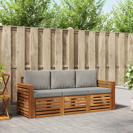 Ensembles de canapés avec coussin 3 pcs Gris Naturel et Clair 546156546156