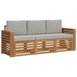 Ensembles de canapés avec coussin 3 pcs Gris Naturel et Clair 546156546156