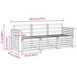 Ensembles de canapés 3 pcs Naturel Bois d'Acacia Massif 546157546157
