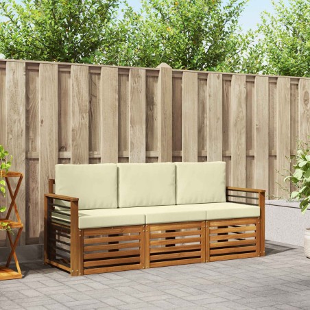 Ensembles de canapés avec coussin 3 pcs Naturel et Crème 546158546158