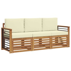 Ensembles de canapés avec coussin 3 pcs Naturel et Crème 546158546158