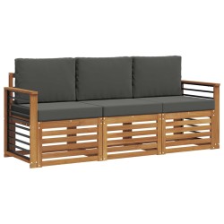 Ensembles de canapés avec coussin 3 pcs Naturel et Anthracite 546159546159