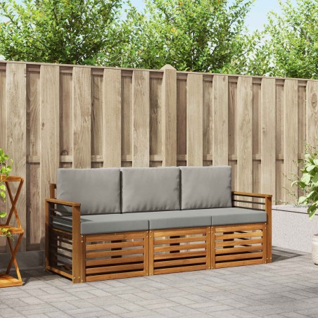 Ensembles de canapés avec coussin 3 pcs Gris Naturel et Clair 546161546161