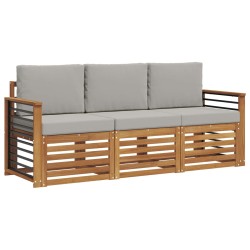 Ensembles de canapés avec coussin 3 pcs Gris Naturel et Clair 546161546161