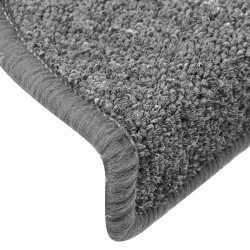 Tapis d'escalier 30 pièces 65 x 24 x 4 cm Gris foncé Demi-rond Grand 546166546166