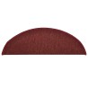Tapis d'escalier 30 pièces 56 x 17 x 3 cm Bordeaux Demi-rond 546167546167