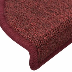 Tapis d'escalier 30 pièces 56 x 17 x 3 cm Bordeaux Demi-rond 546167546167
