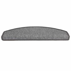 Tapis d'escalier 30 pièces 65 x 24 x 4 cm Gris foncé Demi-rond Grand 546169546169