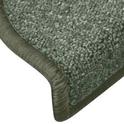 Tapis d'escalier 30 pièces 65 x 24 x 4 cm Vert foncé Demi-rond Grand 546171546171