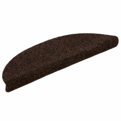 Tapis d'escalier auto-adhésifs 30 pièces 56 x 17 x 3 cm Marron Demi-rond 546172546172