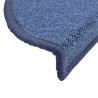 Tapis d'escalier 30 pièces 56 x 17 x 3 cm Bleu Demi-rond 546173546173