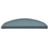Tapis d'escalier 30 pièces 56 x 17 x 3 cm Bleu mer Demi-rond 546179546179