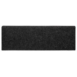 Tapis d'escalier autocollants 30 pièces 65 x 21 x 4 cm Noir Bord rectangulaire 546182546182