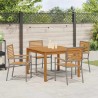 Ensemble de salle à manger pour jardin 5 pcs Gris 546184546184