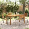 Ensemble de salle à manger pour jardin 5 pcs Gris 546185546185