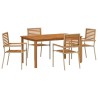 Ensemble de salle à manger pour jardin 5 pcs Beige 546186546186