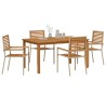 Ensemble de salle à manger pour jardin 5 pcs Beige 546186546186