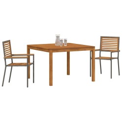Ensemble de salle à manger pour jardin 3 pcs Gris 546188546188