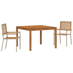 Ensemble de salle à manger pour jardin 3 pcs Beige 546189546189