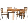 Ensemble de salle à manger pour jardin 5 pcs Noir 546190546190