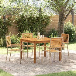 Ensemble de salle à manger pour jardin 5 pcs Beige 546191546191