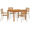 Ensemble de salle à manger pour jardin 5 pcs Beige 546191546191